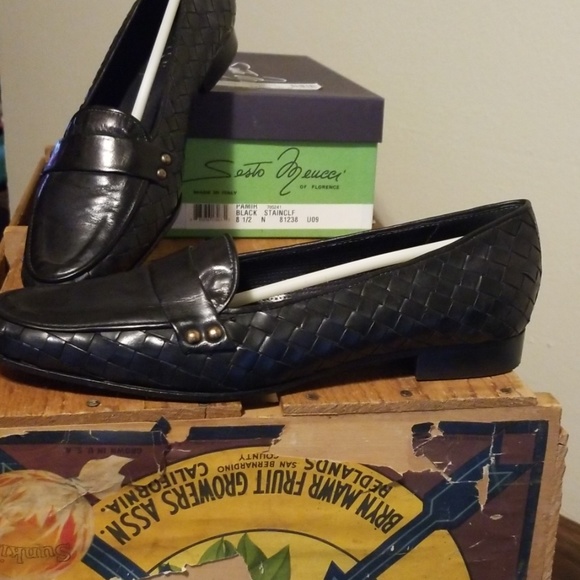 Sesto Meucci Italian black leather loafers - Picture 2 of 5